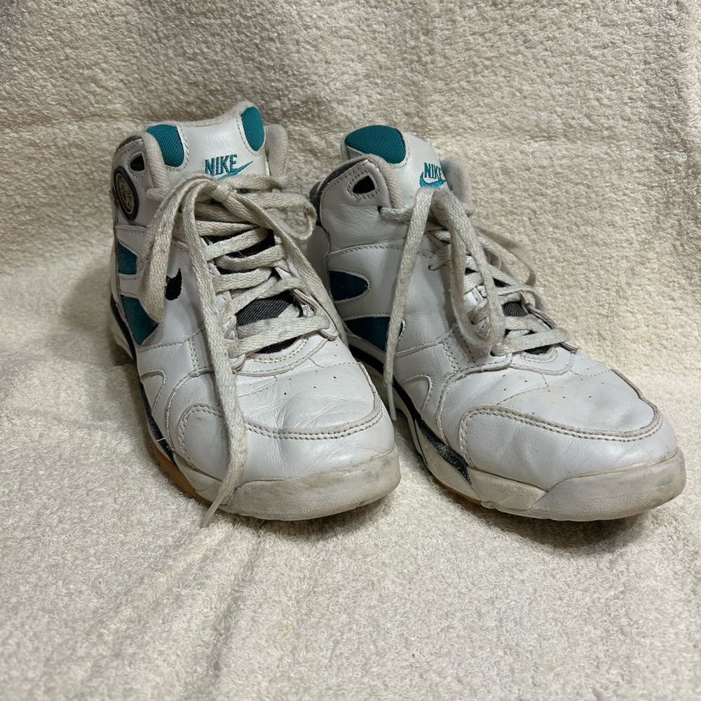 Nike White and Teal Athletic Shoes